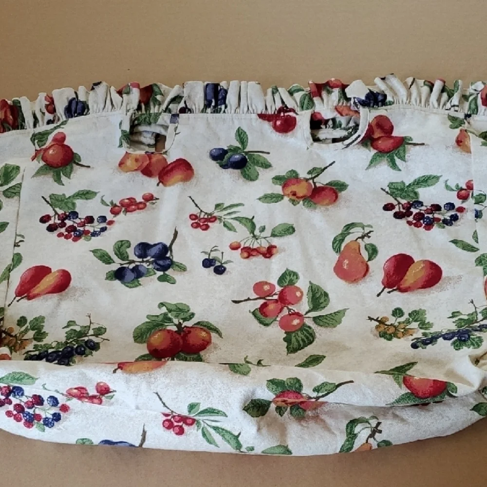 Longaberger Authentic XL Oval Picnic Tote Liner Fruit Medley